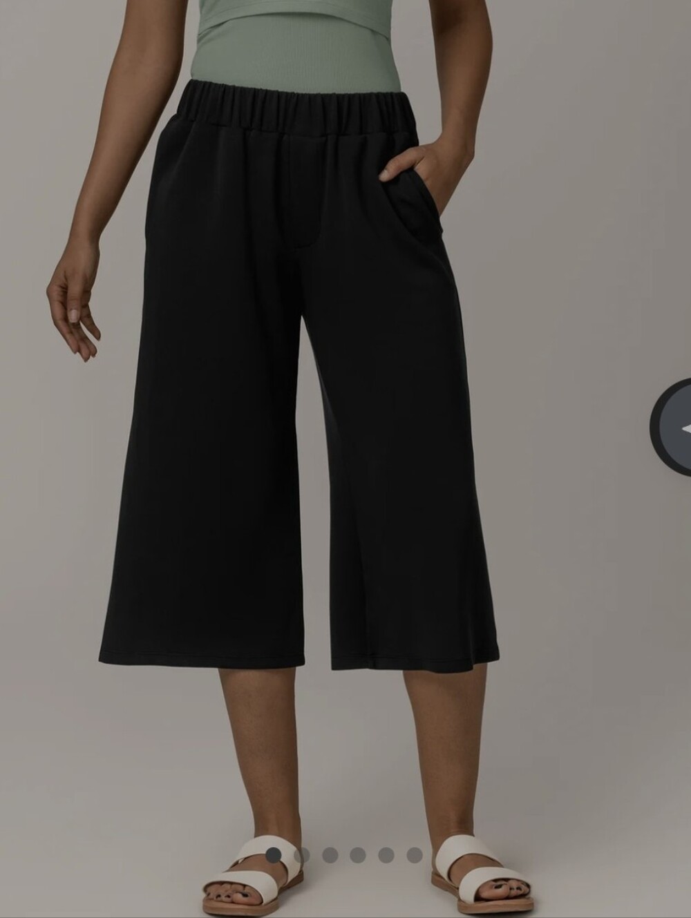Kindred Bravely Maternity And Postpartum Cropped Pants — Black